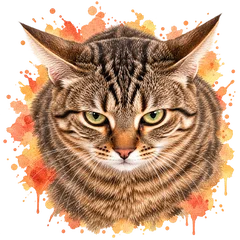The strict master — a painted cat portrait